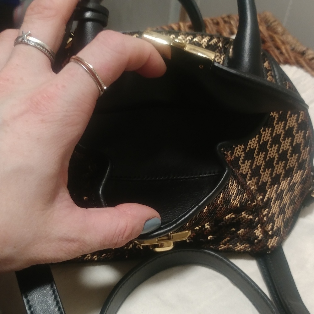 ❌SOLD❌Ferragamo Mini Fiamma Sequin Satchel - Picture 6 of 8